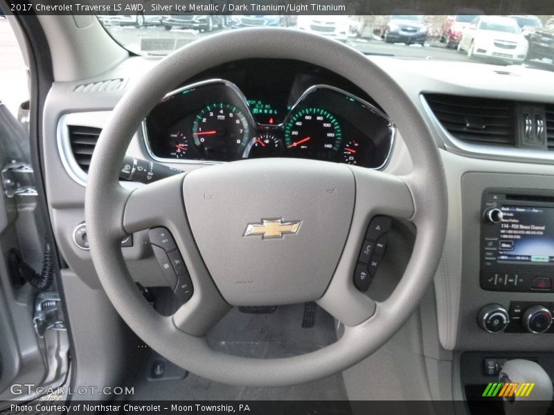 Silver Ice Metallic / Dark Titanium/Light Titanium 2017 Chevrolet Traverse LS AWD