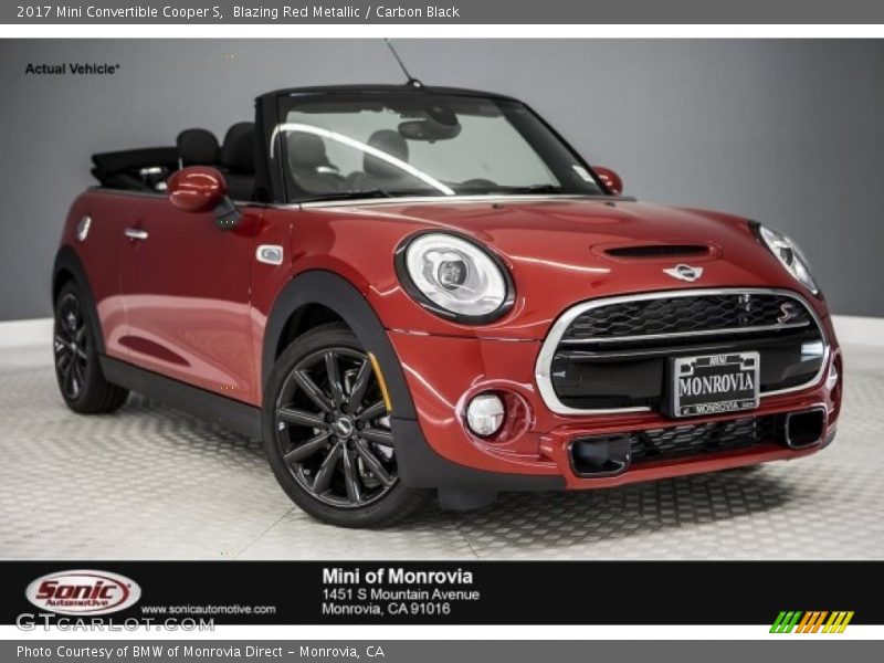 Blazing Red Metallic / Carbon Black 2017 Mini Convertible Cooper S