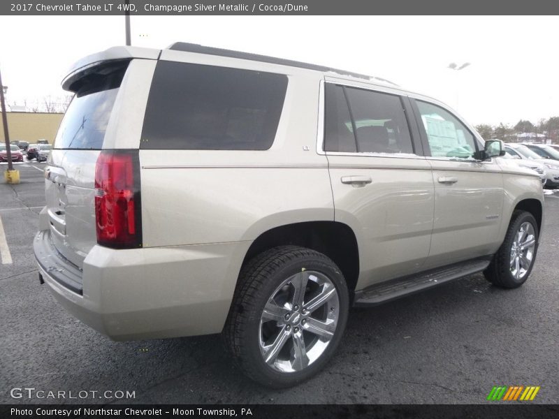 Champagne Silver Metallic / Cocoa/Dune 2017 Chevrolet Tahoe LT 4WD