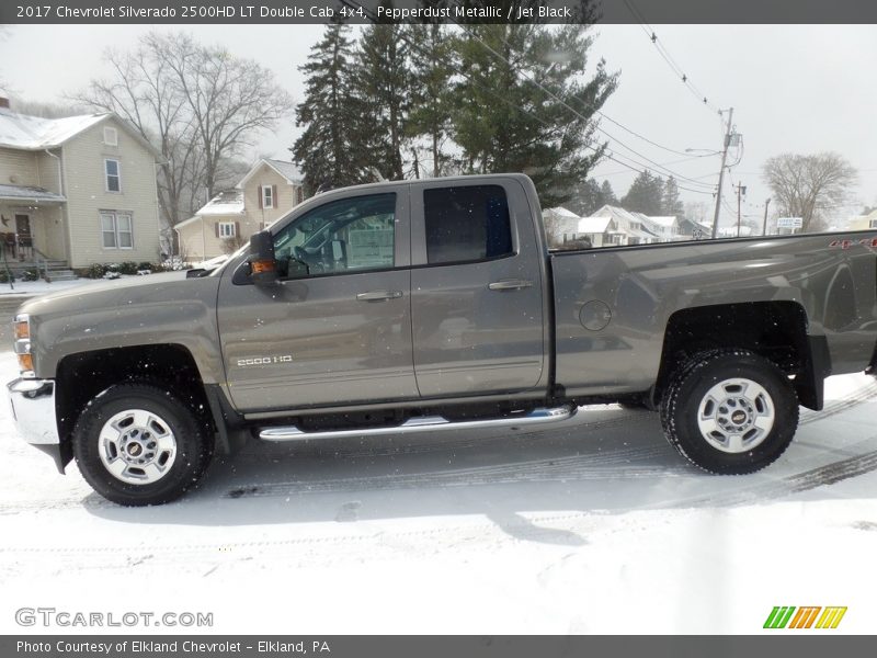 Pepperdust Metallic / Jet Black 2017 Chevrolet Silverado 2500HD LT Double Cab 4x4