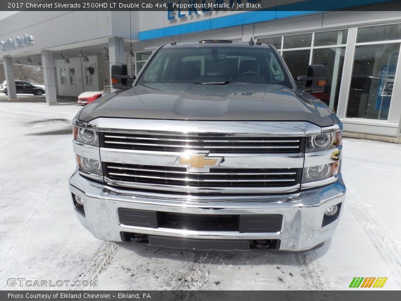 Pepperdust Metallic / Jet Black 2017 Chevrolet Silverado 2500HD LT Double Cab 4x4