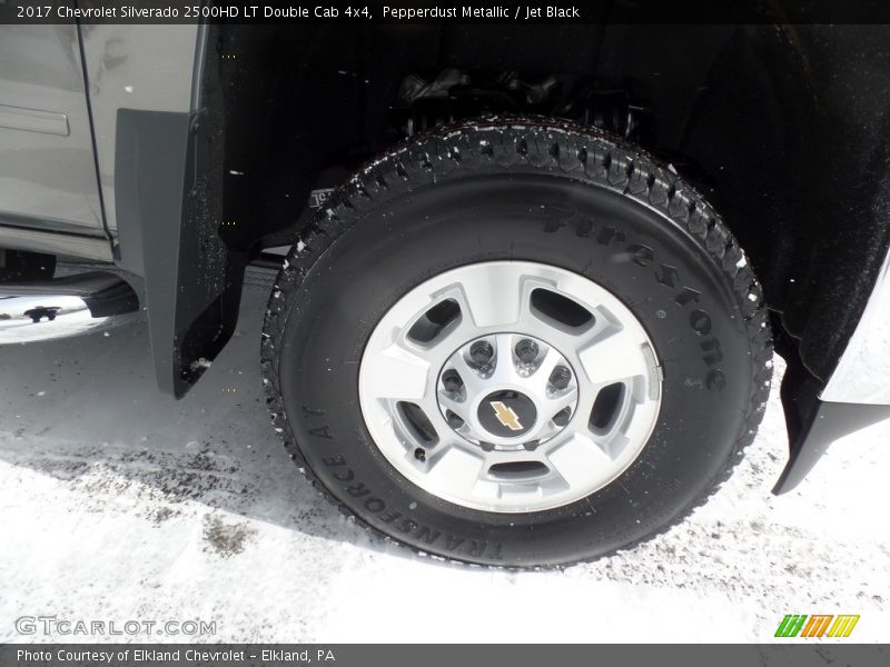 Pepperdust Metallic / Jet Black 2017 Chevrolet Silverado 2500HD LT Double Cab 4x4