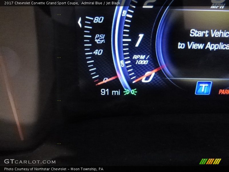Admiral Blue / Jet Black 2017 Chevrolet Corvette Grand Sport Coupe