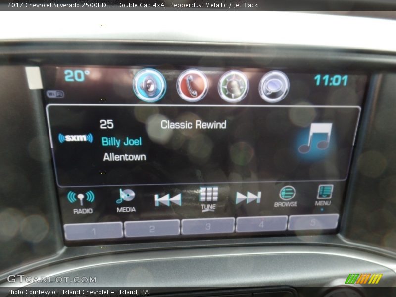 Pepperdust Metallic / Jet Black 2017 Chevrolet Silverado 2500HD LT Double Cab 4x4