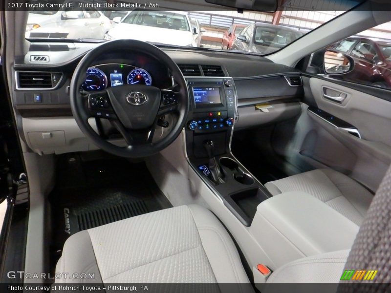 Midnight Black Metallic / Ash 2017 Toyota Camry LE