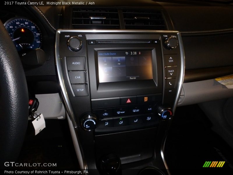 Midnight Black Metallic / Ash 2017 Toyota Camry LE