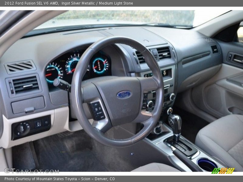Ingot Silver Metallic / Medium Light Stone 2012 Ford Fusion SEL V6 AWD