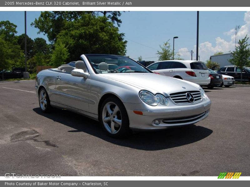 Brilliant Silver Metallic / Ash 2005 Mercedes-Benz CLK 320 Cabriolet