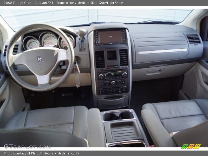 Stone White / Medium Slate Gray/Light Shale 2008 Dodge Grand Caravan SXT