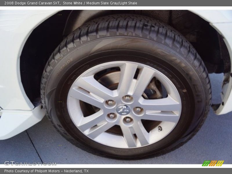 Stone White / Medium Slate Gray/Light Shale 2008 Dodge Grand Caravan SXT