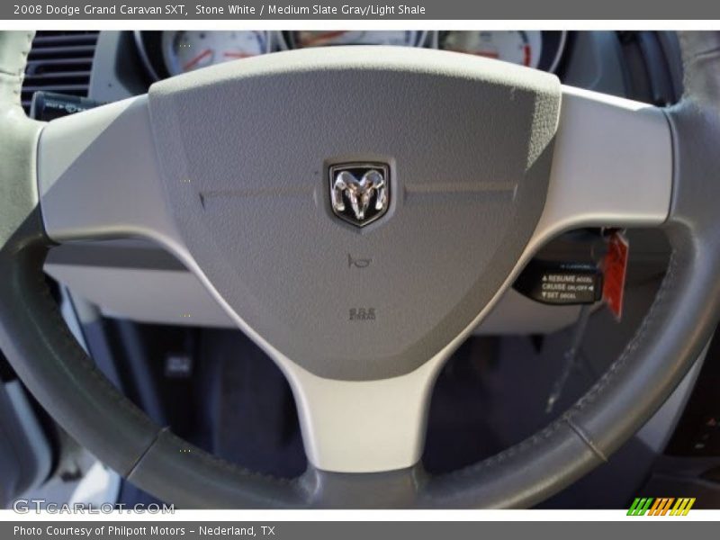 Stone White / Medium Slate Gray/Light Shale 2008 Dodge Grand Caravan SXT