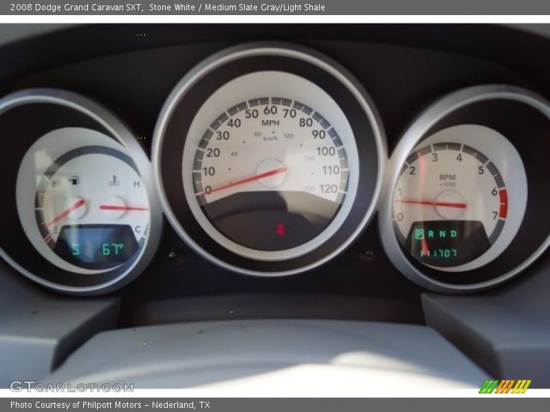 Stone White / Medium Slate Gray/Light Shale 2008 Dodge Grand Caravan SXT