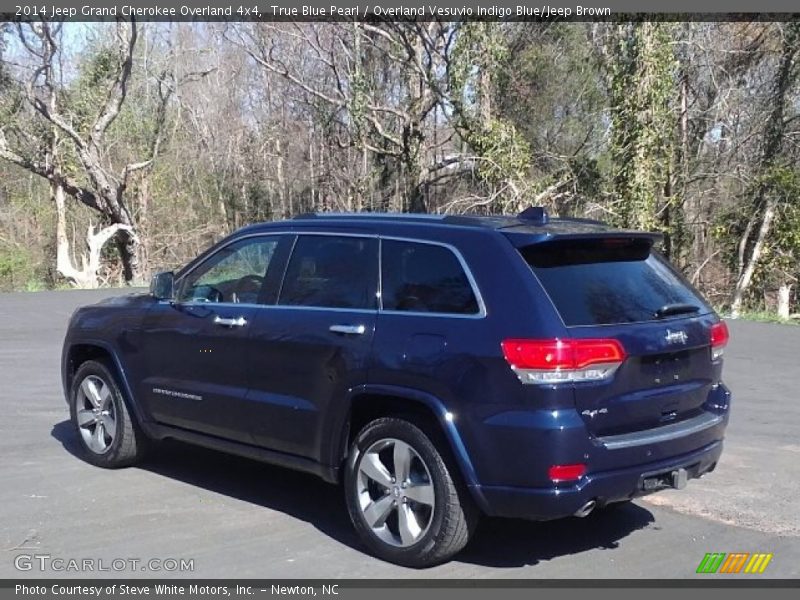 True Blue Pearl / Overland Vesuvio Indigo Blue/Jeep Brown 2014 Jeep Grand Cherokee Overland 4x4