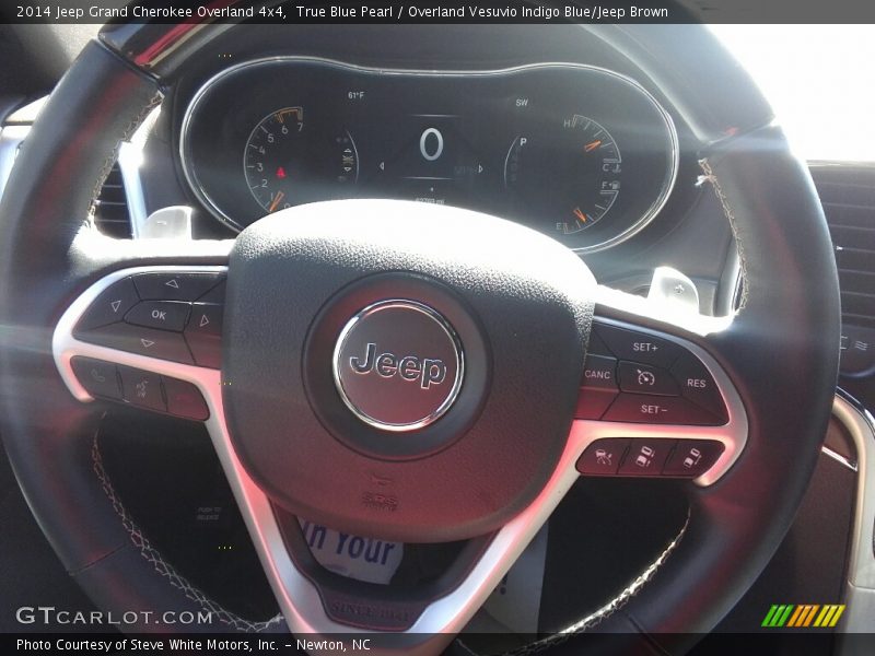 True Blue Pearl / Overland Vesuvio Indigo Blue/Jeep Brown 2014 Jeep Grand Cherokee Overland 4x4