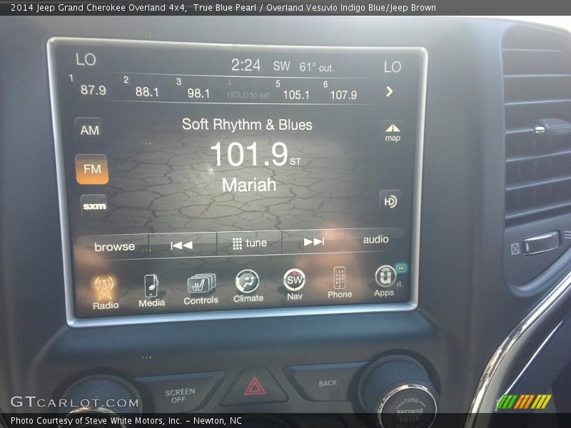 True Blue Pearl / Overland Vesuvio Indigo Blue/Jeep Brown 2014 Jeep Grand Cherokee Overland 4x4