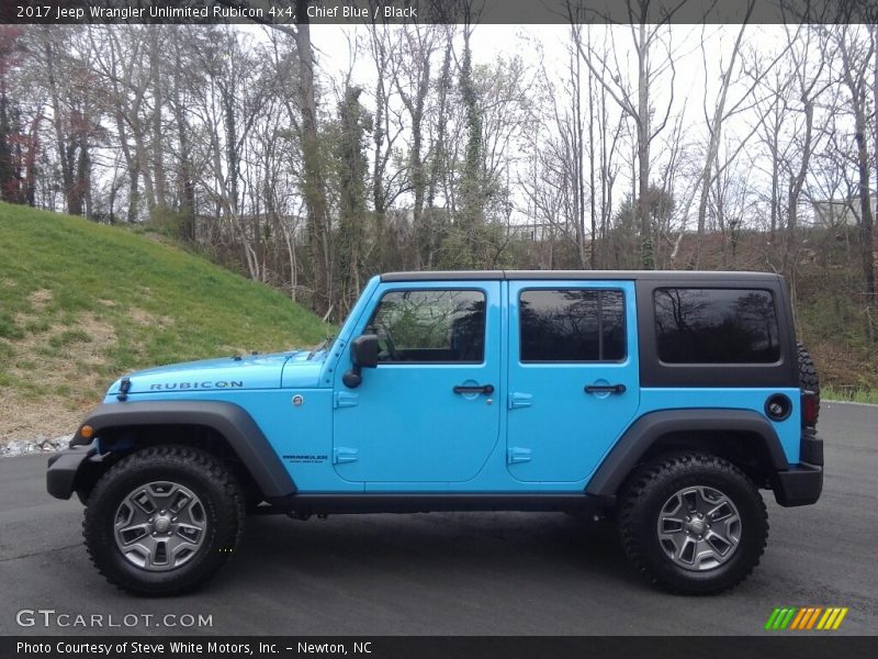 Chief Blue / Black 2017 Jeep Wrangler Unlimited Rubicon 4x4