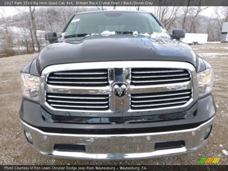 Brilliant Black Crystal Pearl / Black/Diesel Gray 2017 Ram 1500 Big Horn Quad Cab 4x4