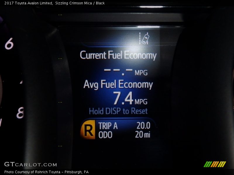 Sizzling Crimson Mica / Black 2017 Toyota Avalon Limited
