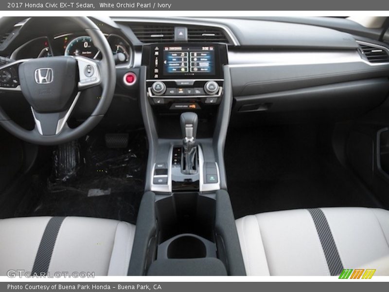 White Orchid Pearl / Ivory 2017 Honda Civic EX-T Sedan