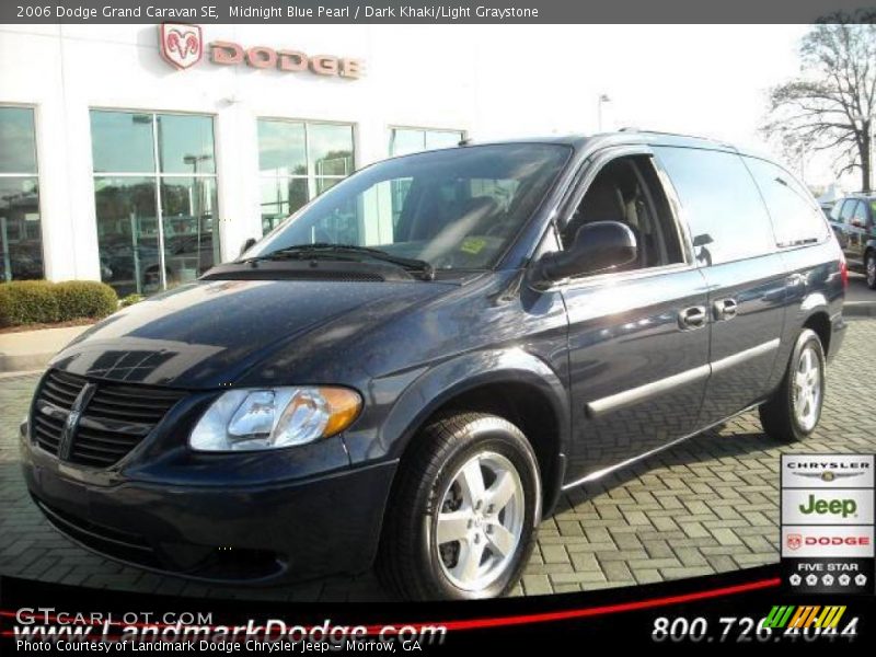 Midnight Blue Pearl / Dark Khaki/Light Graystone 2006 Dodge Grand Caravan SE