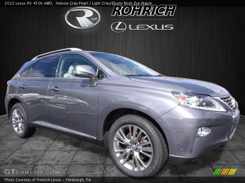 Nebula Gray Pearl / Light Gray/Ebony Birds Eye Maple 2013 Lexus RX 450h AWD