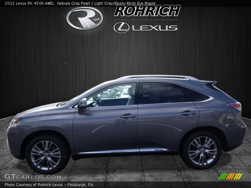 Nebula Gray Pearl / Light Gray/Ebony Birds Eye Maple 2013 Lexus RX 450h AWD