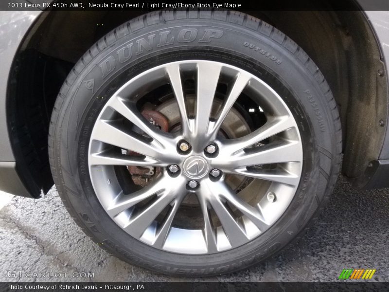 Nebula Gray Pearl / Light Gray/Ebony Birds Eye Maple 2013 Lexus RX 450h AWD