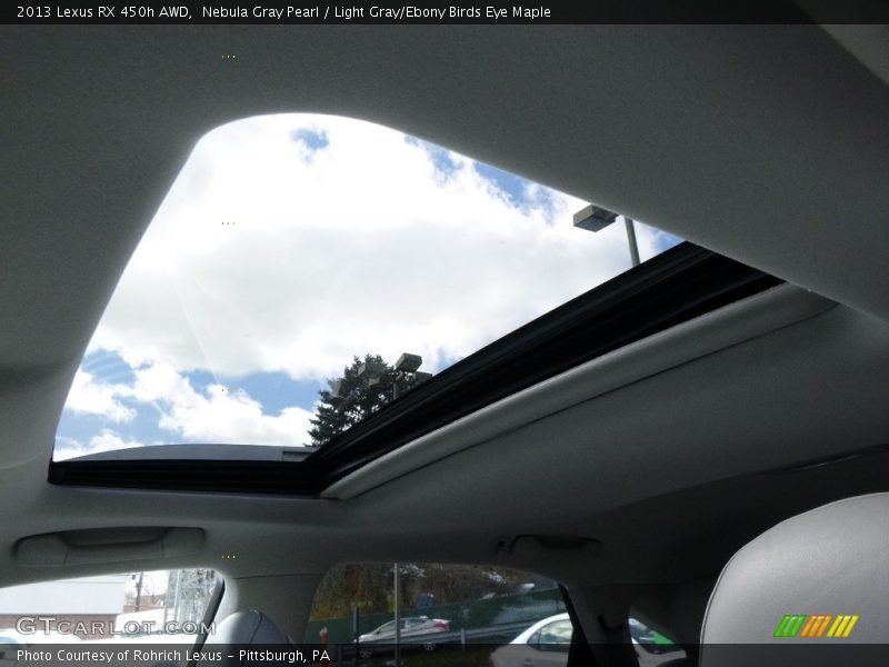 Nebula Gray Pearl / Light Gray/Ebony Birds Eye Maple 2013 Lexus RX 450h AWD