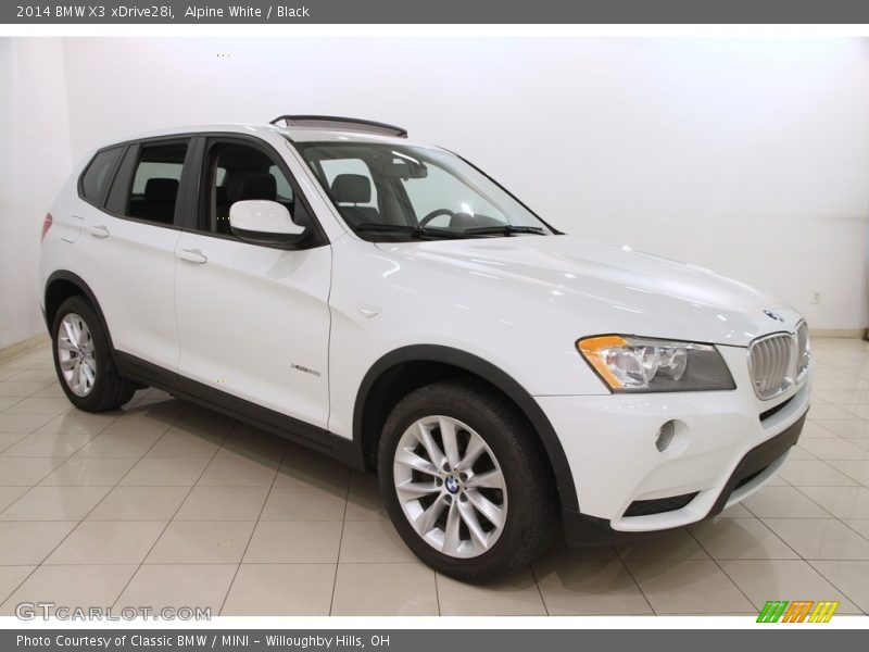 Alpine White / Black 2014 BMW X3 xDrive28i