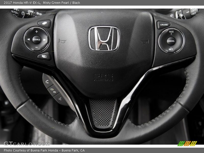 Misty Green Pearl / Black 2017 Honda HR-V EX-L