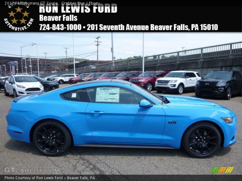 Grabber Blue / Ebony 2017 Ford Mustang GT Coupe