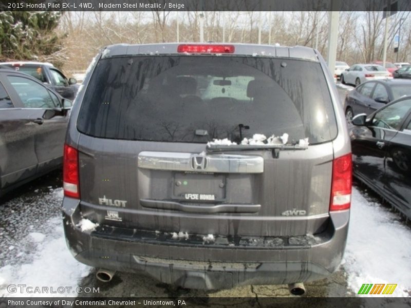 Modern Steel Metallic / Beige 2015 Honda Pilot EX-L 4WD