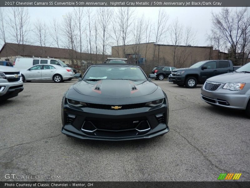 Nightfall Gray Metallic / 50th Anniversary Jet Black/Dark Gray 2017 Chevrolet Camaro SS Convertible 50th Anniversary