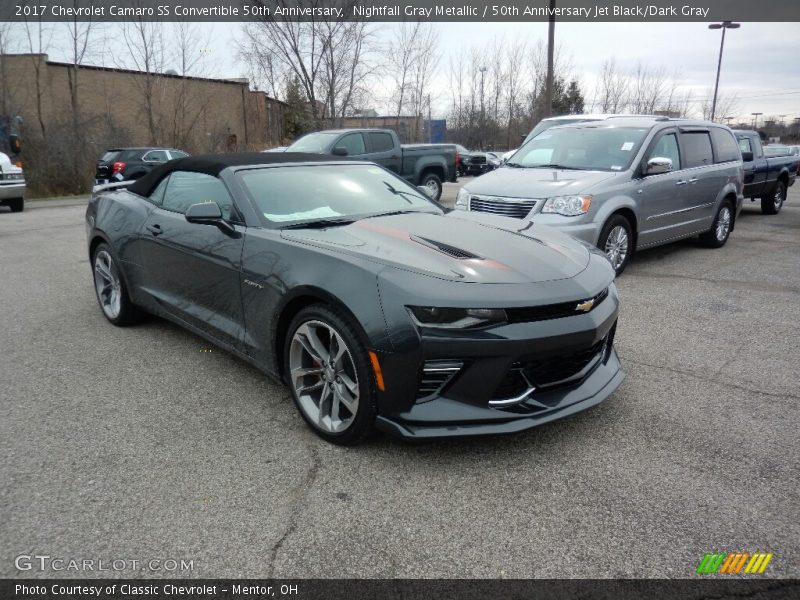Nightfall Gray Metallic / 50th Anniversary Jet Black/Dark Gray 2017 Chevrolet Camaro SS Convertible 50th Anniversary