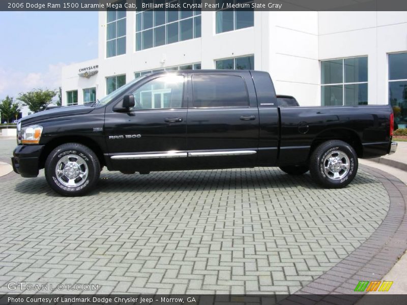 Brilliant Black Crystal Pearl / Medium Slate Gray 2006 Dodge Ram 1500 Laramie Mega Cab