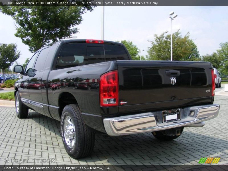 Brilliant Black Crystal Pearl / Medium Slate Gray 2006 Dodge Ram 1500 Laramie Mega Cab