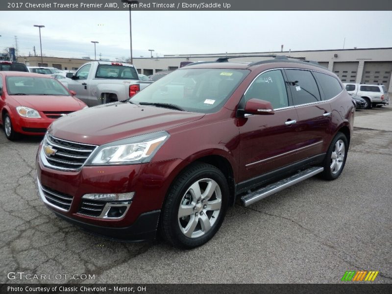 Siren Red Tintcoat / Ebony/Saddle Up 2017 Chevrolet Traverse Premier AWD