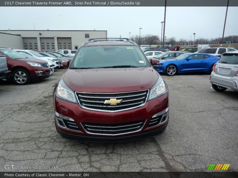 Siren Red Tintcoat / Ebony/Saddle Up 2017 Chevrolet Traverse Premier AWD