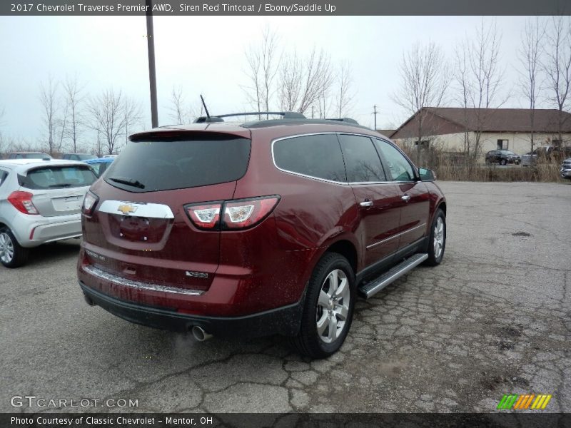 Siren Red Tintcoat / Ebony/Saddle Up 2017 Chevrolet Traverse Premier AWD
