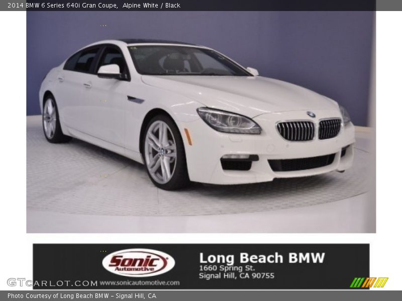 Alpine White / Black 2014 BMW 6 Series 640i Gran Coupe