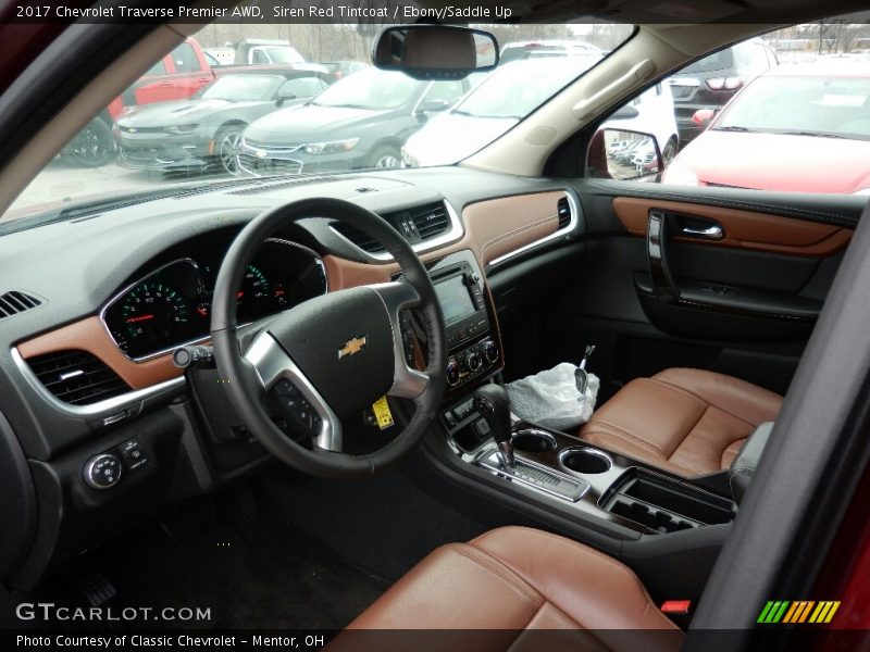 Siren Red Tintcoat / Ebony/Saddle Up 2017 Chevrolet Traverse Premier AWD