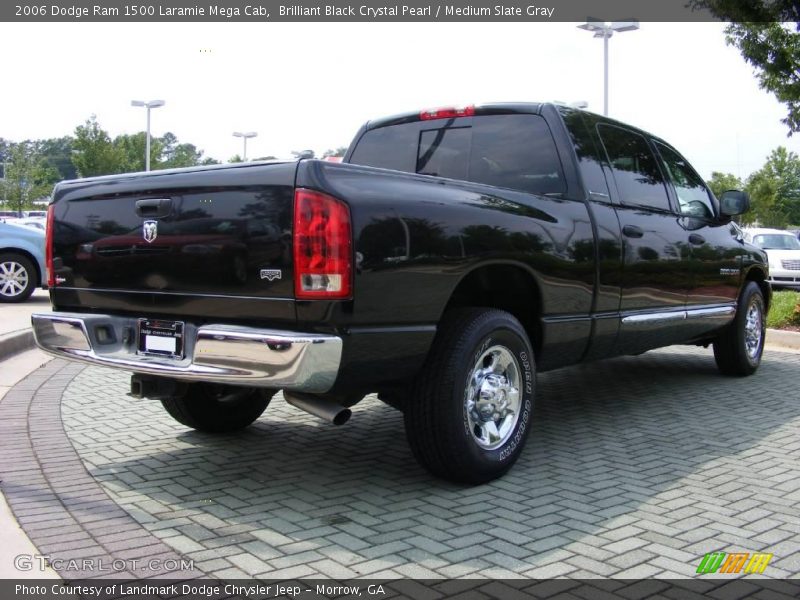 Brilliant Black Crystal Pearl / Medium Slate Gray 2006 Dodge Ram 1500 Laramie Mega Cab