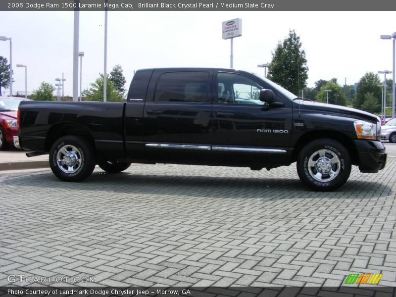Brilliant Black Crystal Pearl / Medium Slate Gray 2006 Dodge Ram 1500 Laramie Mega Cab