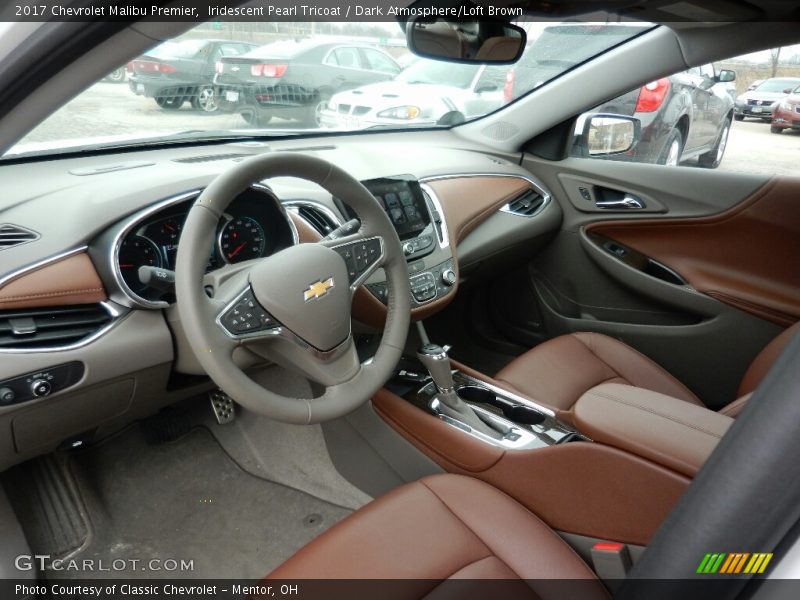 Iridescent Pearl Tricoat / Dark Atmosphere/Loft Brown 2017 Chevrolet Malibu Premier