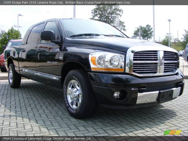 Brilliant Black Crystal Pearl / Medium Slate Gray 2006 Dodge Ram 1500 Laramie Mega Cab
