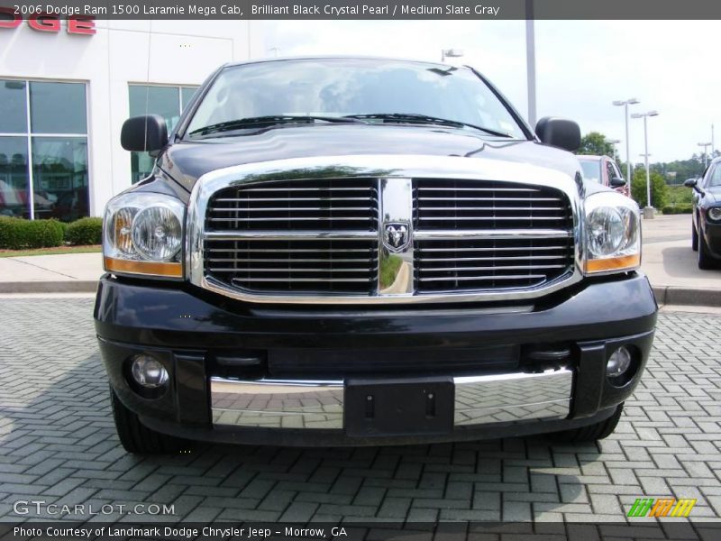 Brilliant Black Crystal Pearl / Medium Slate Gray 2006 Dodge Ram 1500 Laramie Mega Cab