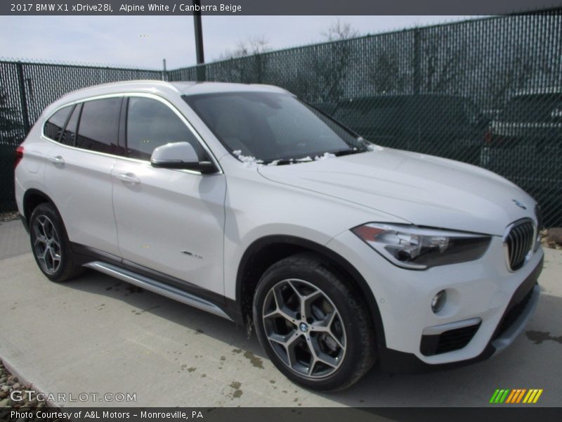 Alpine White / Canberra Beige 2017 BMW X1 xDrive28i