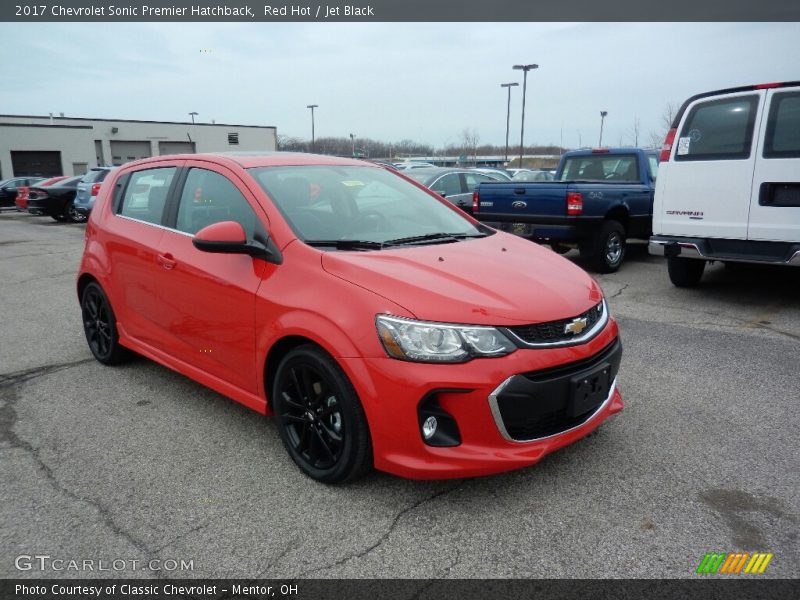 Red Hot / Jet Black 2017 Chevrolet Sonic Premier Hatchback