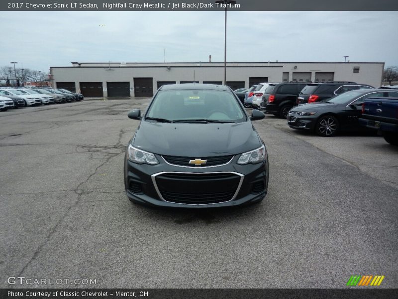 Nightfall Gray Metallic / Jet Black/Dark Titanium 2017 Chevrolet Sonic LT Sedan