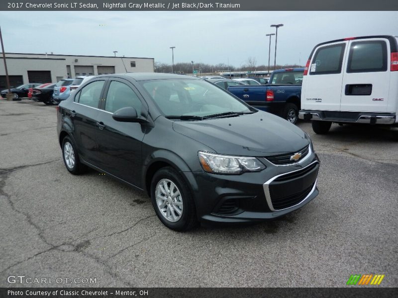 Nightfall Gray Metallic / Jet Black/Dark Titanium 2017 Chevrolet Sonic LT Sedan